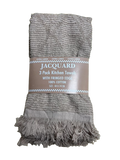 Home'n'Living Jacquard Kitchen Towels With Fringed Edge 3 pack