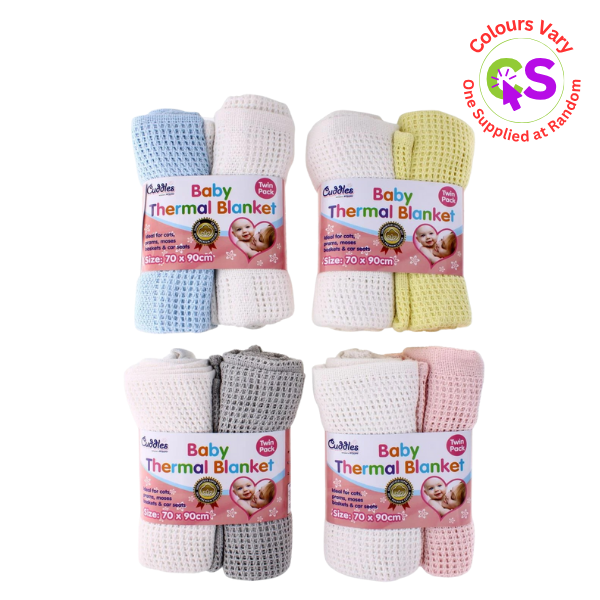 2PK BABY THERMAL BLANKET 70X90 CM
