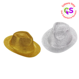 ASSORTED GLITTER PARTY HAT-SILVER & GOLD