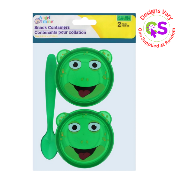 2PC ASSORTED KIDS SNACK CONTAINERS