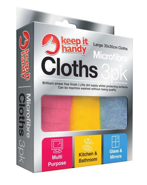 3PK- BUZZ MICROFIBRE CLEANING CLOTHS