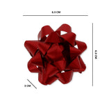 RED MATT SHINE GIFT BOW 6.3CM