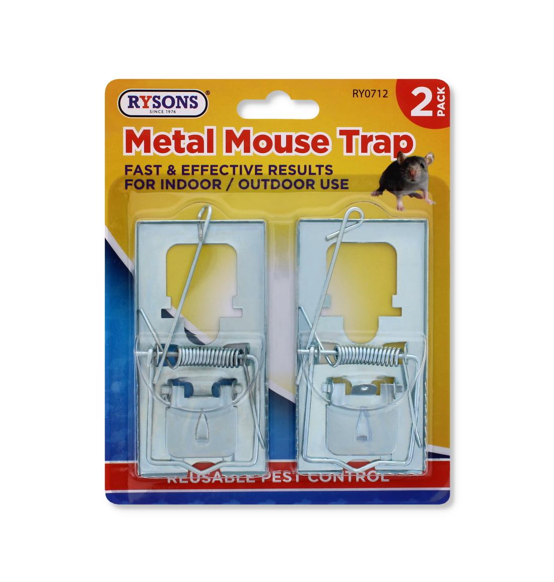2 PK METAL MOUSE TRAP SMALL