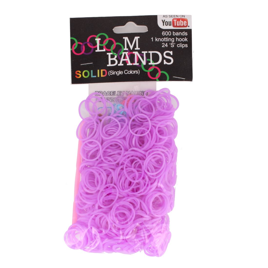600 ASSORTED PCS LOOM BANDS SOLID SINGLE COLORS
