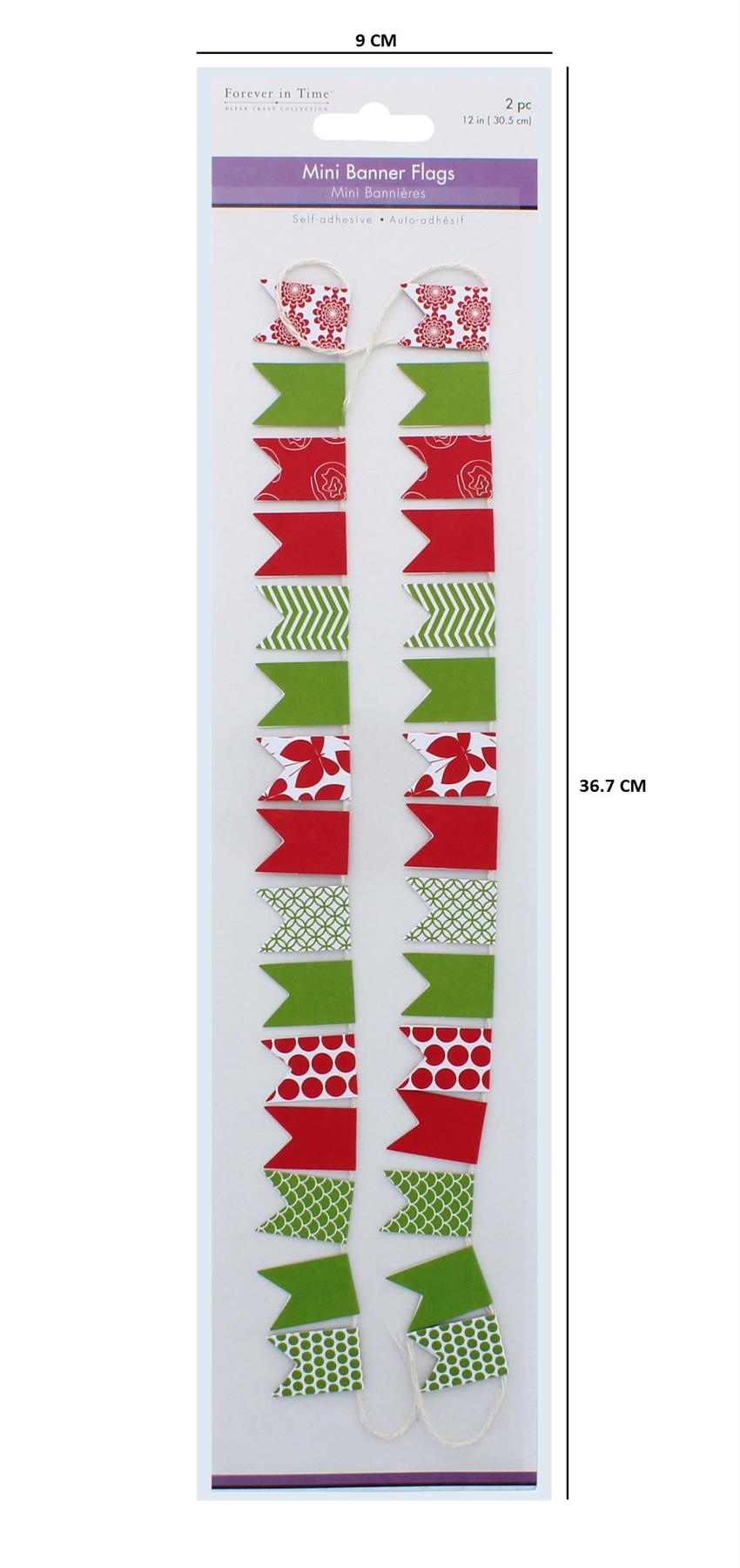 2PK MINI PENNANT FLAGS GARDEN PARTY