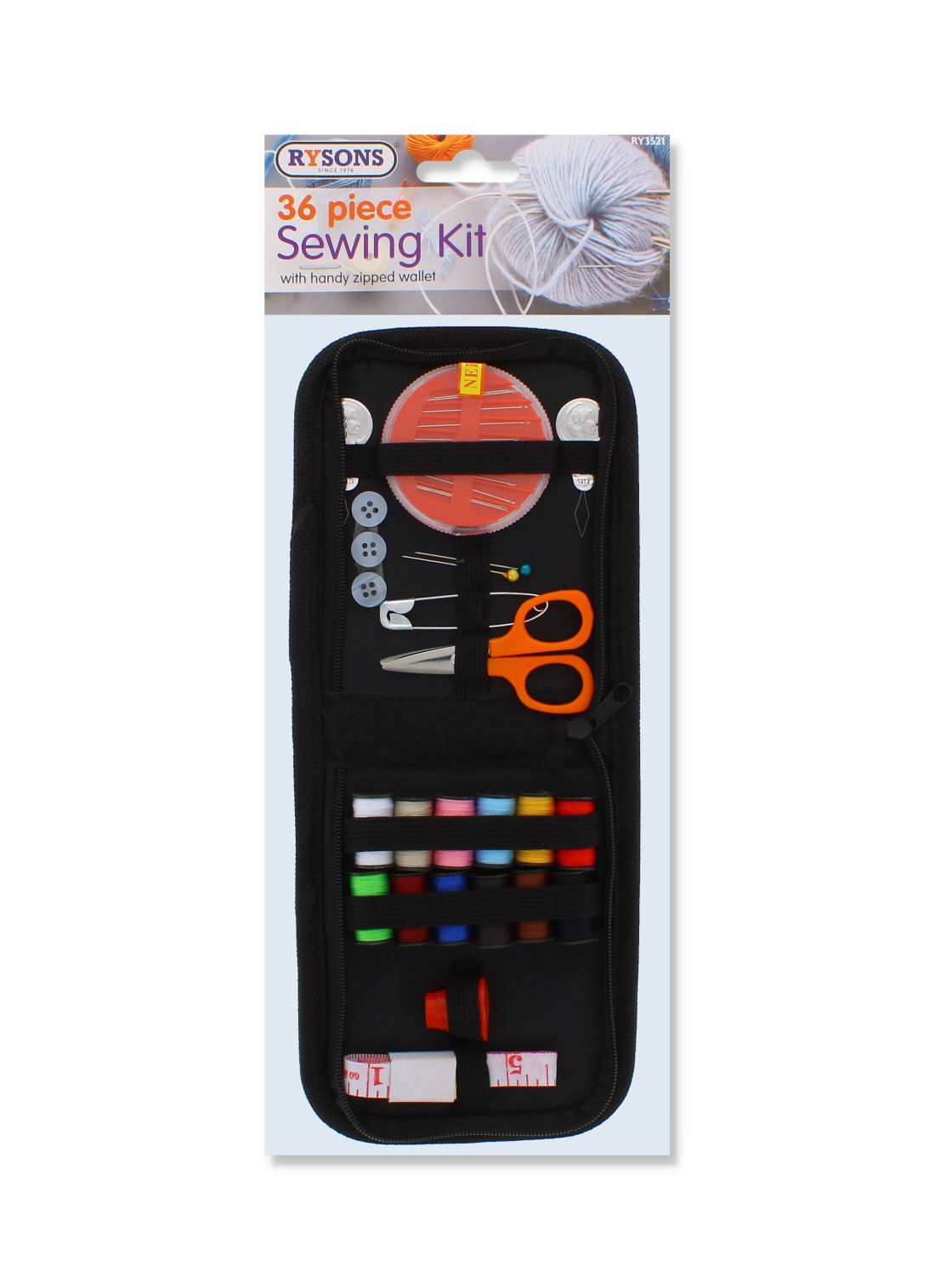36PC SEWING KIT W/HANDY WALLET