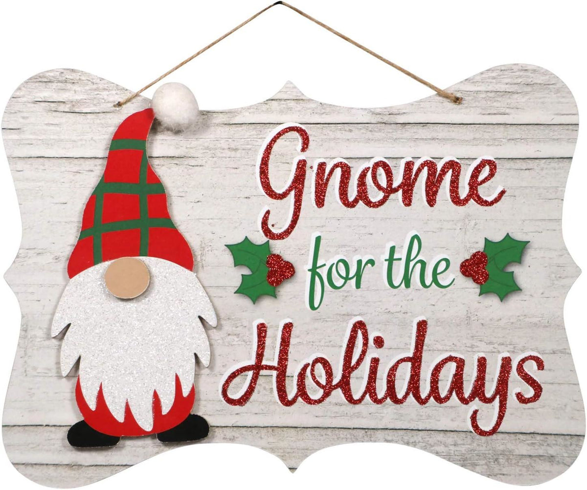 HANGING CHRISTMAS GNOME SIGN