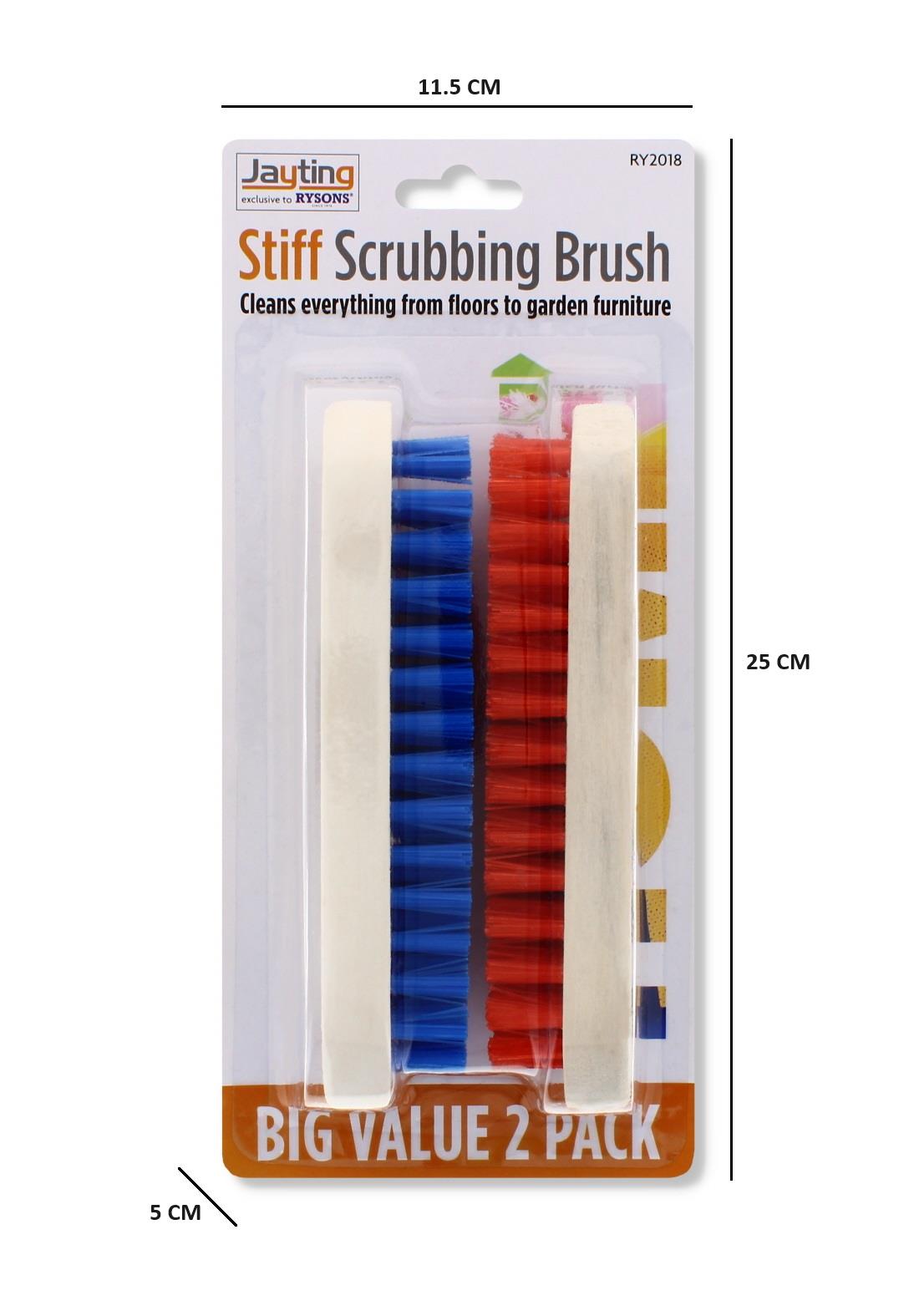 2PC ASSORTED  JAYTING STIFF SCRUBBING BRUSH