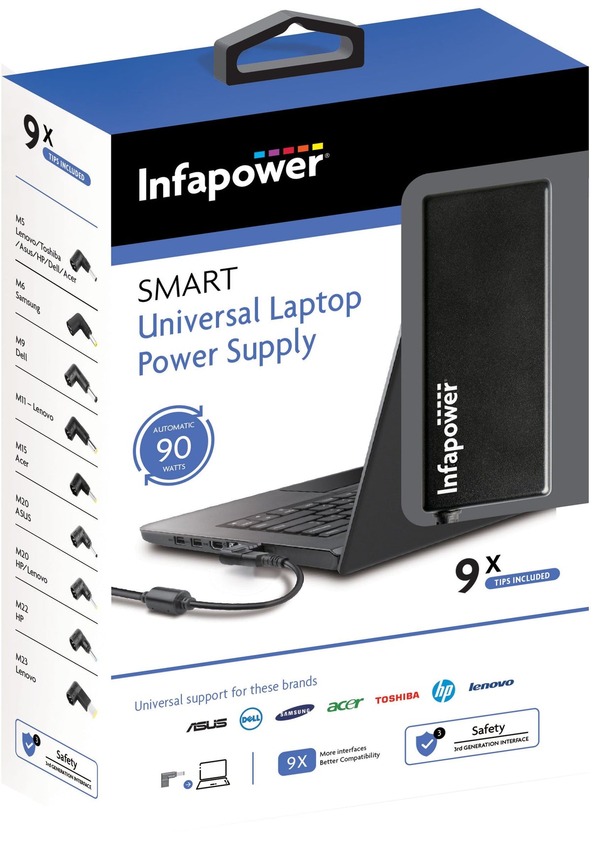 Infapower 90W Universal Laptop Automatic Power Supply
