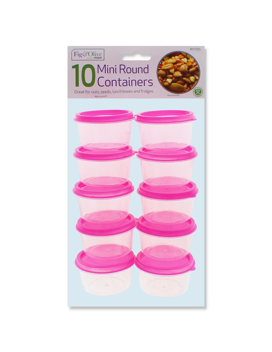 10PC  MINI ROUND STORAGE CONTAINERS