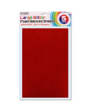 5PC LARGE GLITTER FOAM BACKED SHEETS 30*20CM