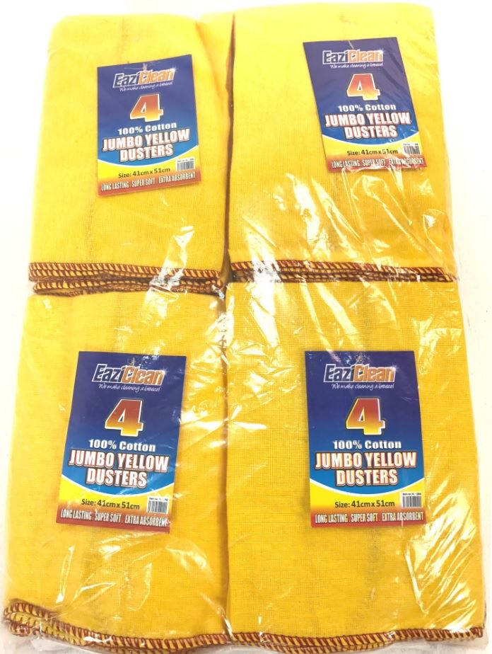 4PK YELLOW DUSTERS