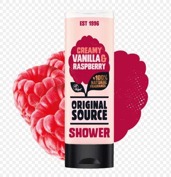 ORIGINAL SOURCE CREAMY VANILLA & RASPBERRY SHOWER GEL 250ML
