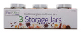 3PK GLASS STORAGE JARS