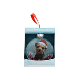 Santa Paws Glass Bauble Border Terrier