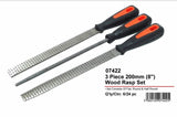 3PK ASSORTED 200MM HEAVY DUTY WOOD RASP SET