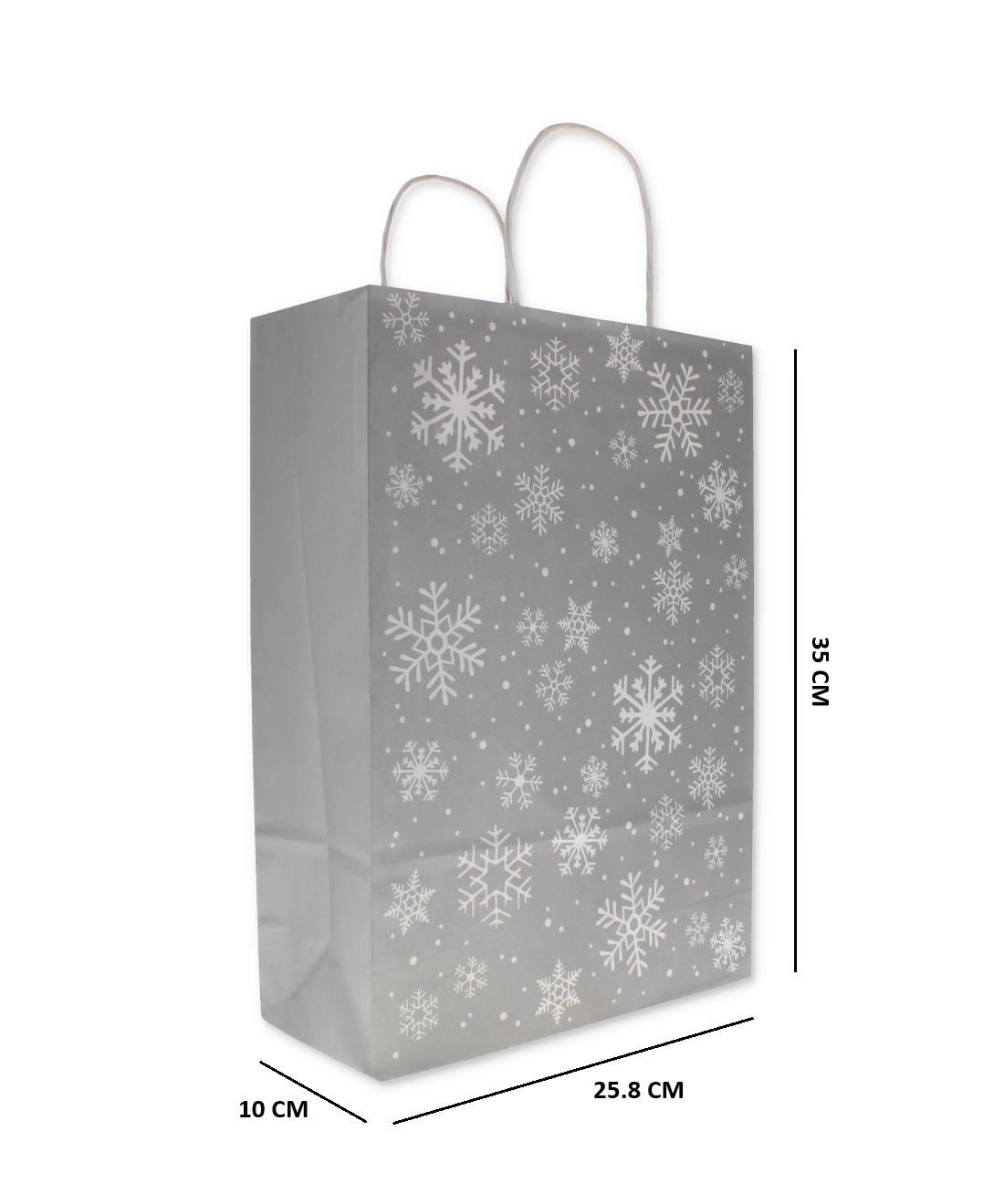 PAPER GIFT BAGS SNOW FLAKE LARGE