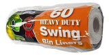 60 HEAVY DUTY SWING BIN LINERS ROLL