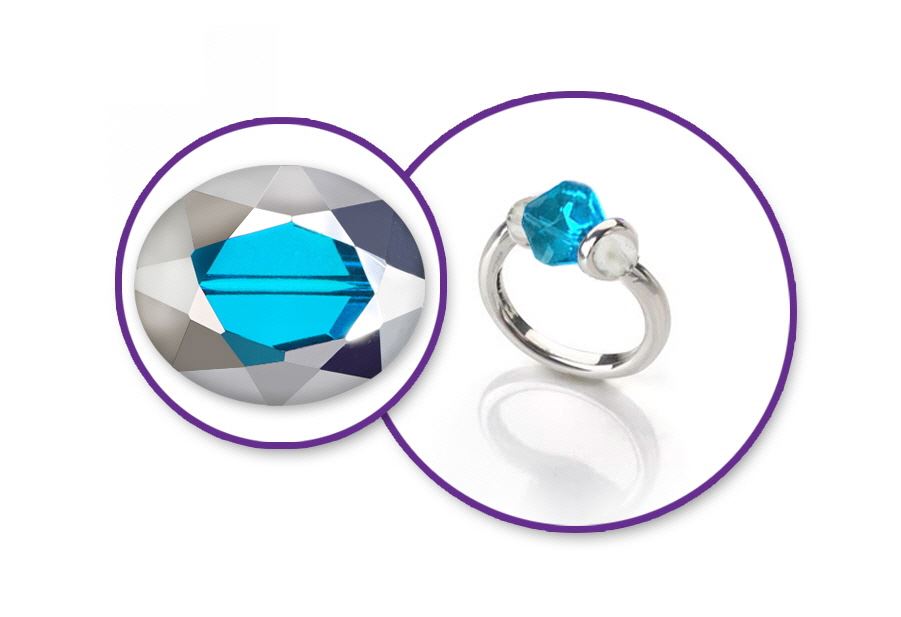 DIAMOND GLASS BEADS TURQUOISE