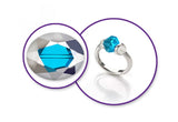 DIAMOND GLASS BEADS TURQUOISE