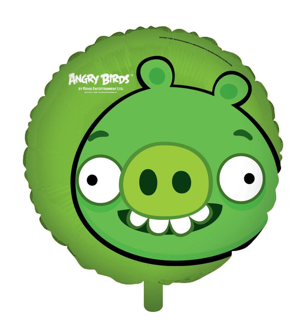 ANGRY BIRDS-18"GREEN PIG FOIL BALLOON
