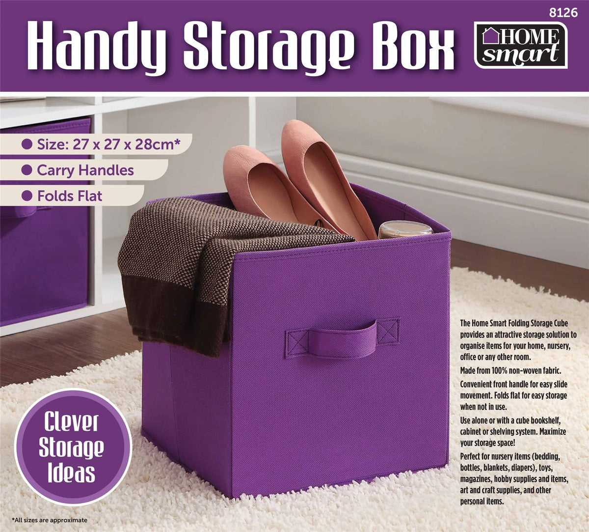 STORAGE BIN PURPLE