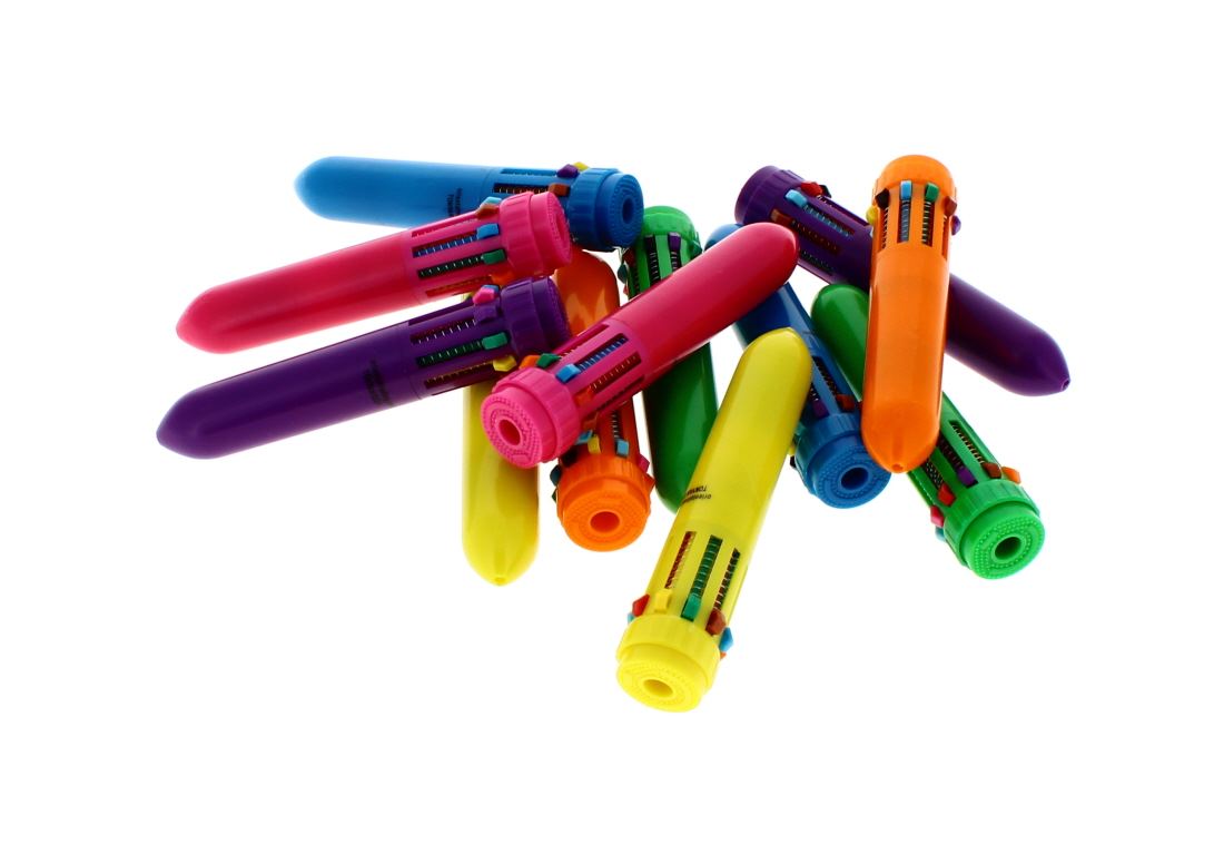 12PK SHUTTLE PENS 10 COLOUR