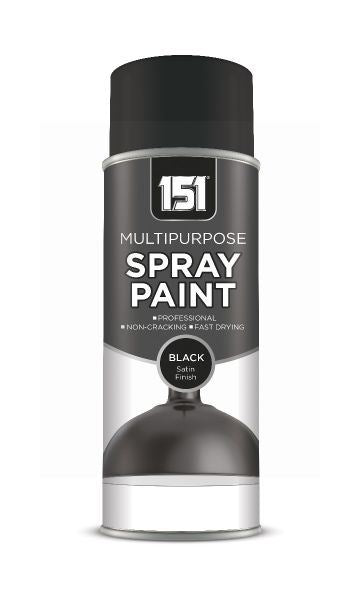 400ML SPRAY PAINT WITH SATIN FINISH BLACK