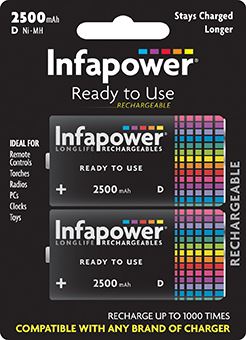 Infapower D 2500mAh (2) Ni-Mh