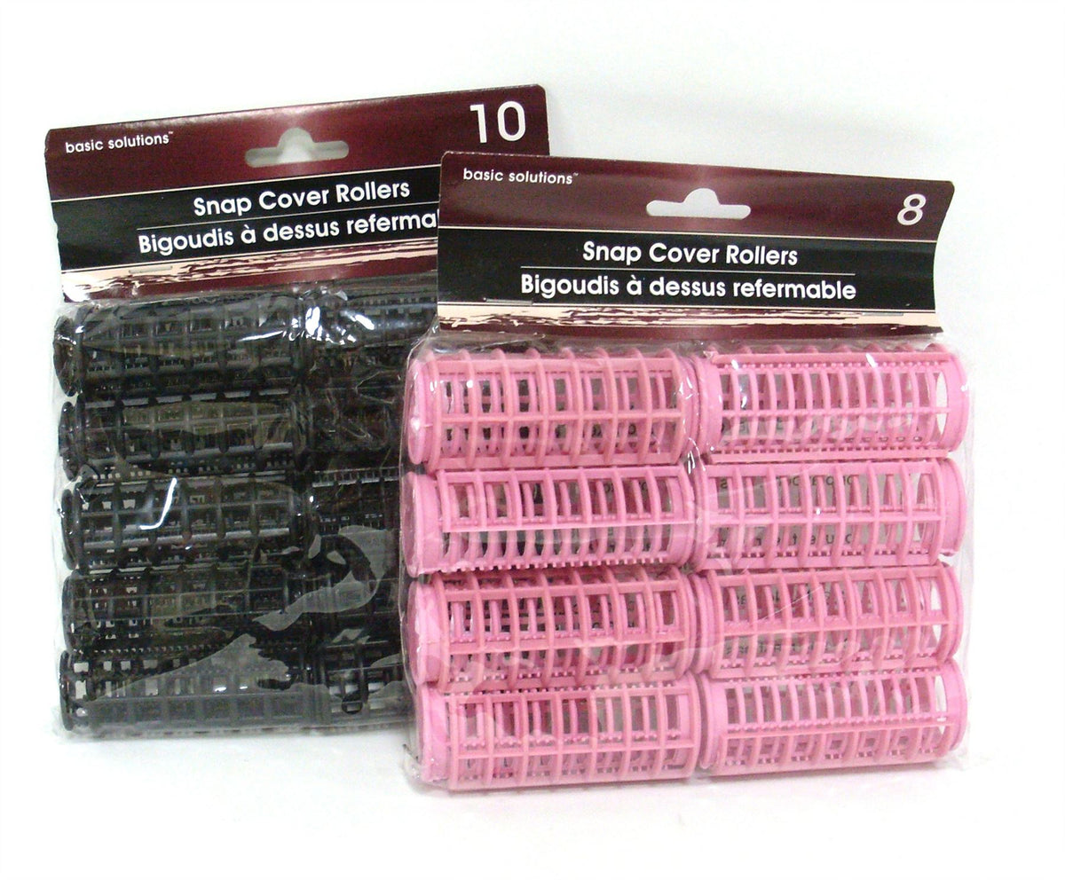 ASSORTED SNAP COVER HAIR ROLLERS