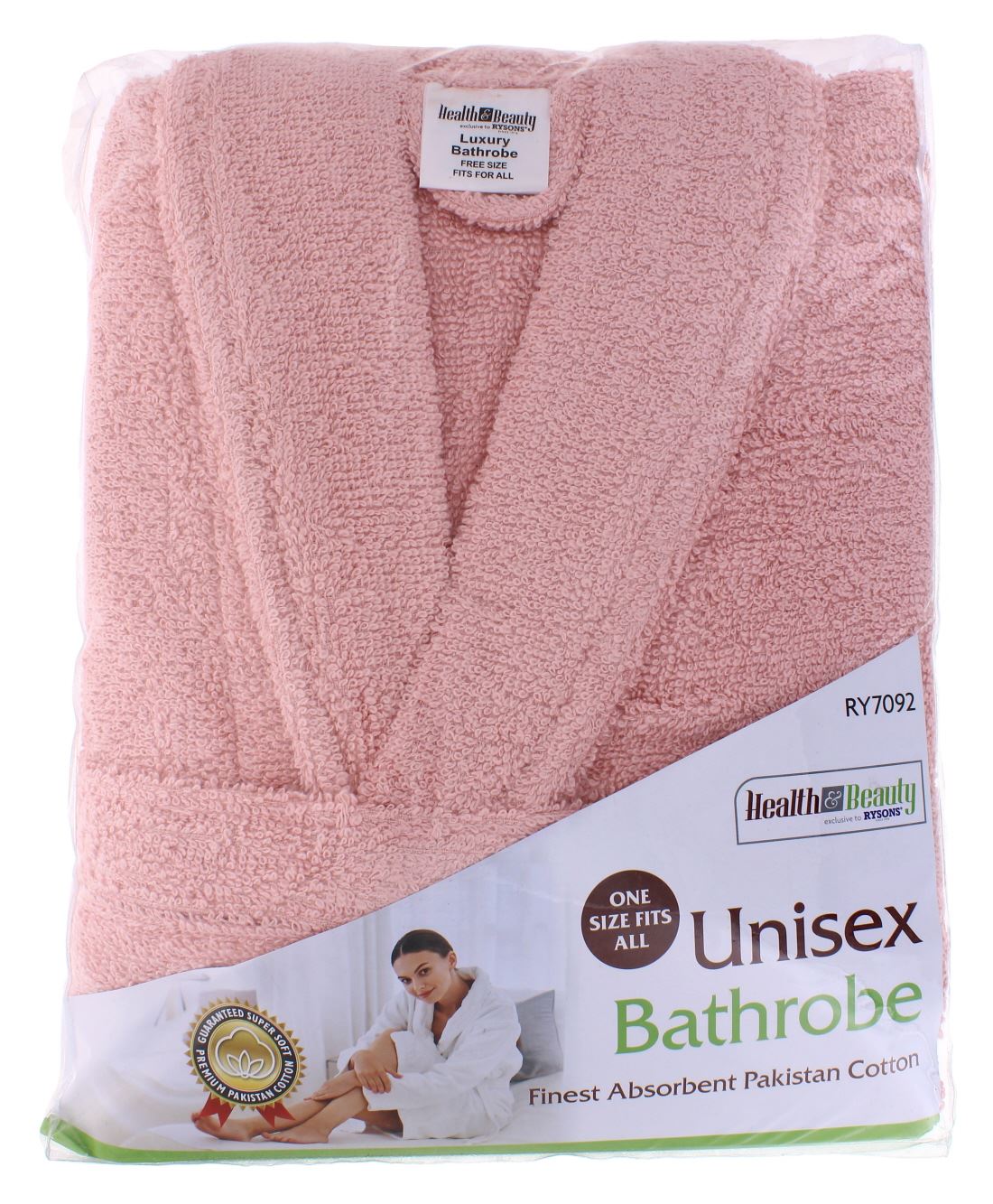 COTTON BATH ROBE UNISEX PINK