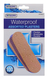 100PK WATERPROOF ASSORTED  PLASTERS
