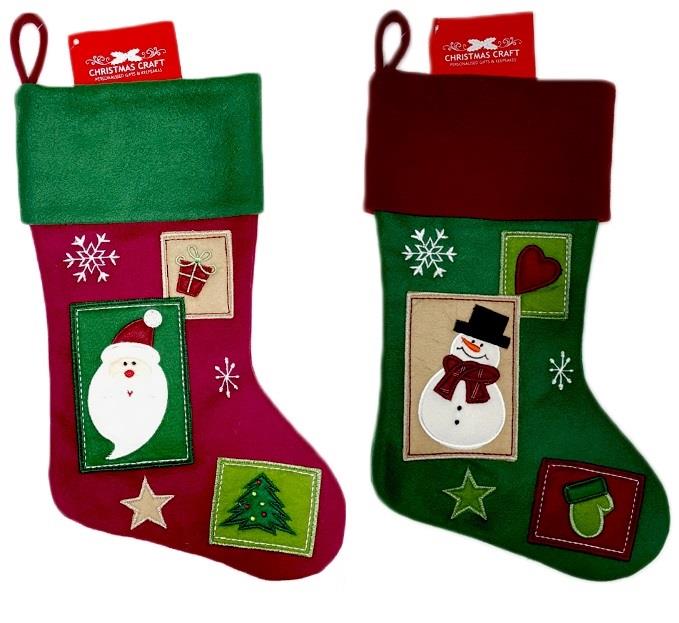 CHRISTMAS CRAFT STOCKING PATCHWORK