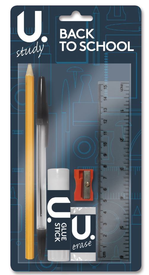 BACK TO SCHOOL STUDY STATIONERY SET 6 PIECE