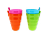 RYSONS 4PC TUMBLERS W/STRAW