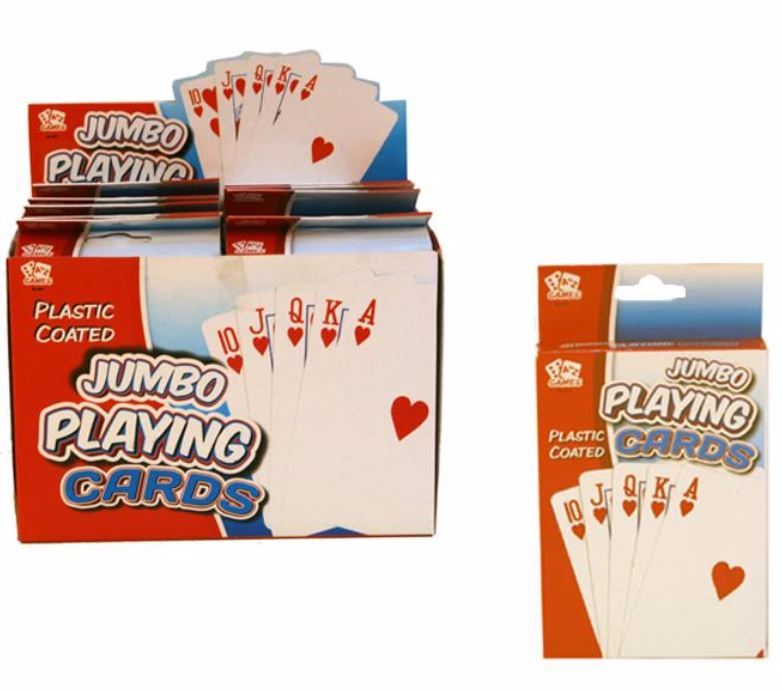 JUMBO PLASTIC COATED PLAYING CARDS