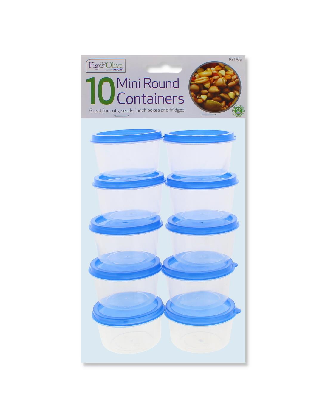 10PC  MINI ROUND STORAGE CONTAINERS