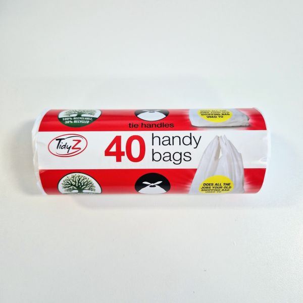 HANDY PEDAL BIN BAG LINERS W/ TIE HANDLES