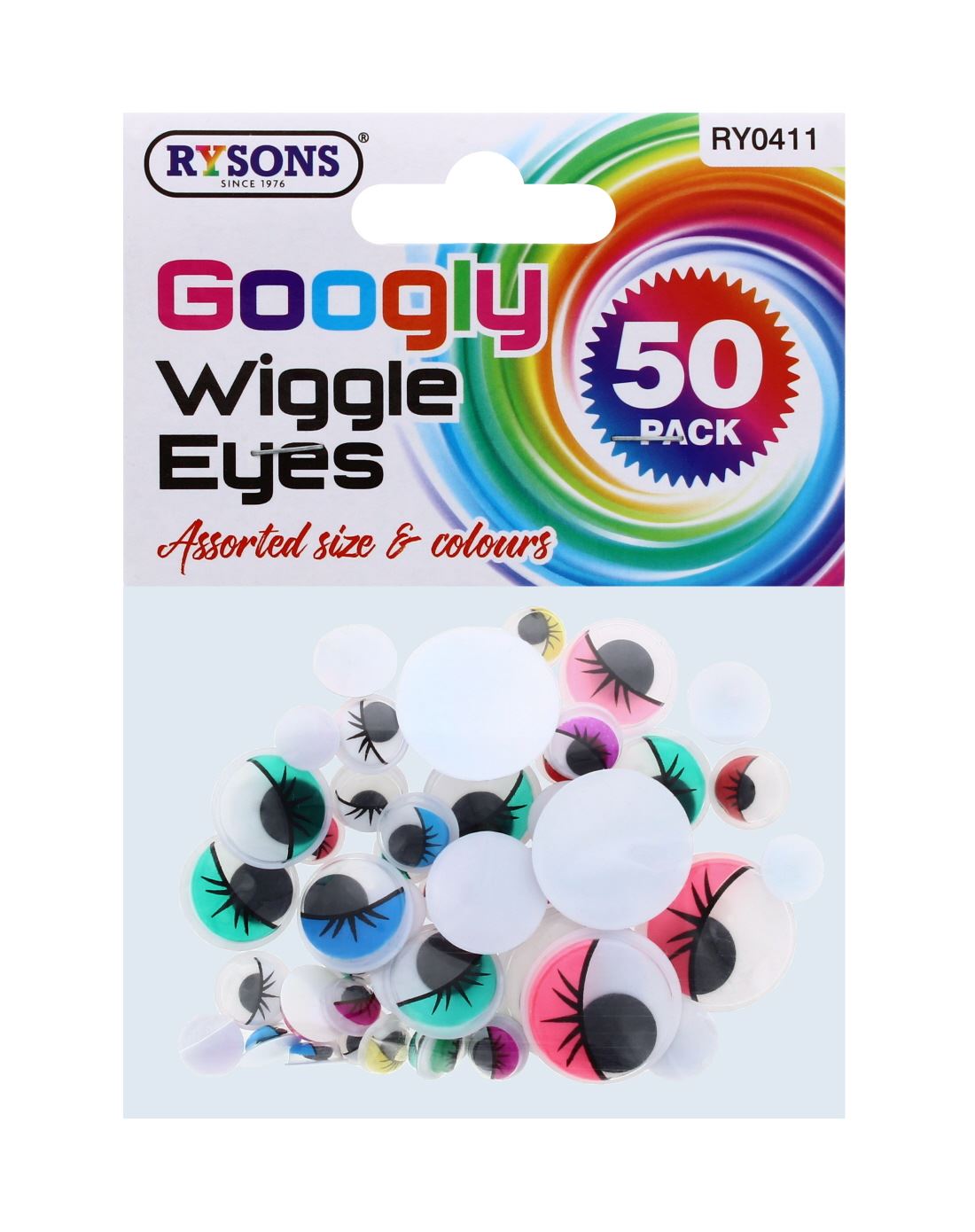 50PC ASSORTED GOOGLY WIGGLE EYES