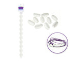 GLASS BEADS 12.7 CM MATTE STRAND CRYSTAL