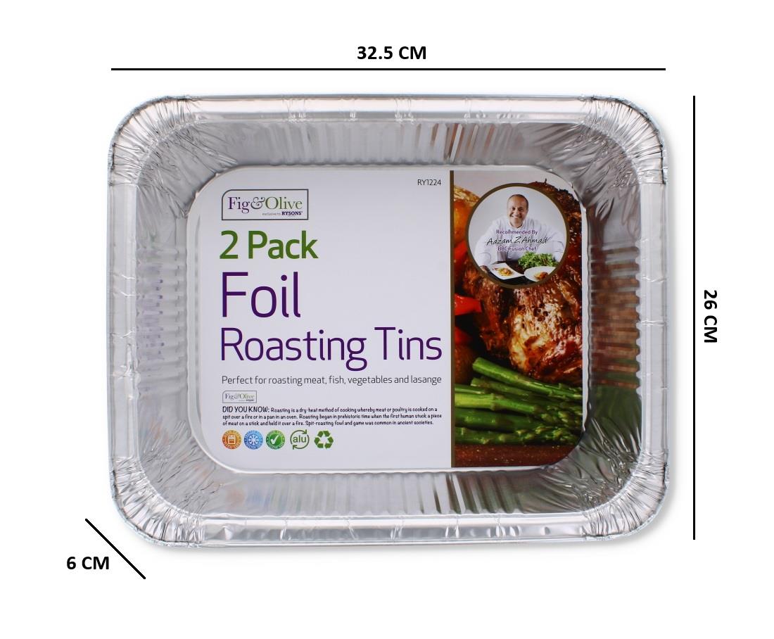 2PK FOIL ROASTING TINS