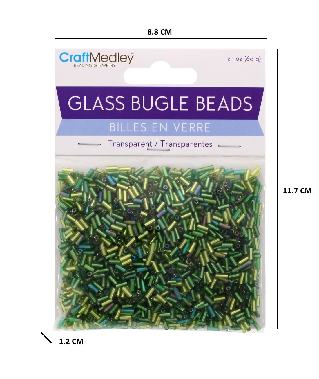 GLASS BUGLE BEADS GOING GREEN
