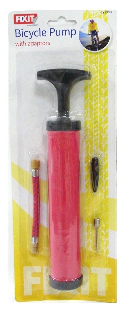 LARGE BIKE & BALL AIR PUMP W/ ADAPTORS