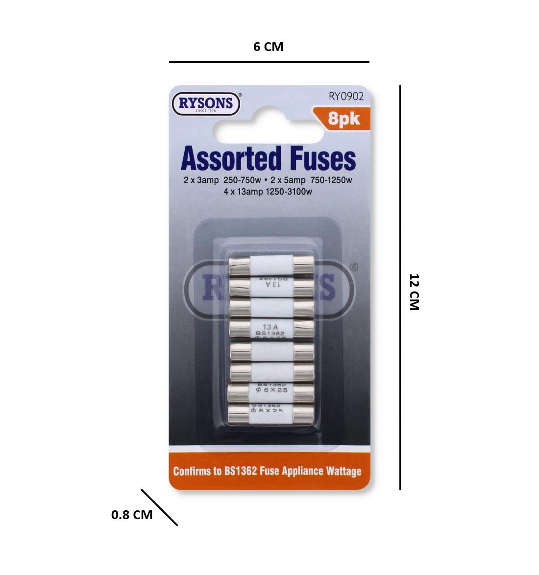 8PK ASSORTED FUSES