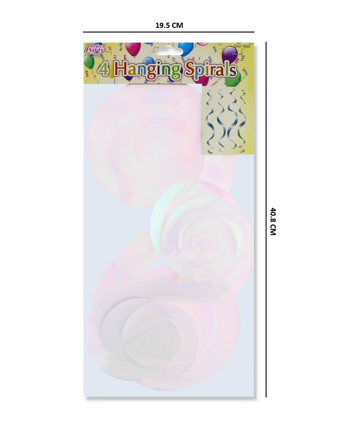 4 HANGING SPIRALS