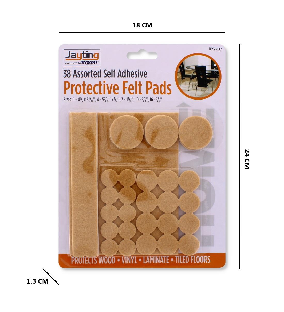 ASSORTED SELF ADHESIVE PROTECTIVE FELT PADS 38