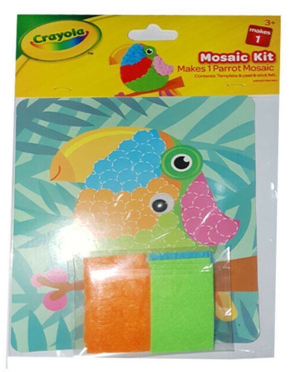 ASSORTED CRAYOLA FELT PARROT MOSAIC KIT