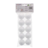 10PC POLYSTYRENE FOAM CRAFT BALLS  4.5CM