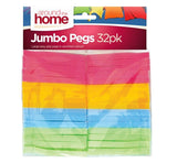 32PK ASSORTED JUMBO PLASTIC PEGS