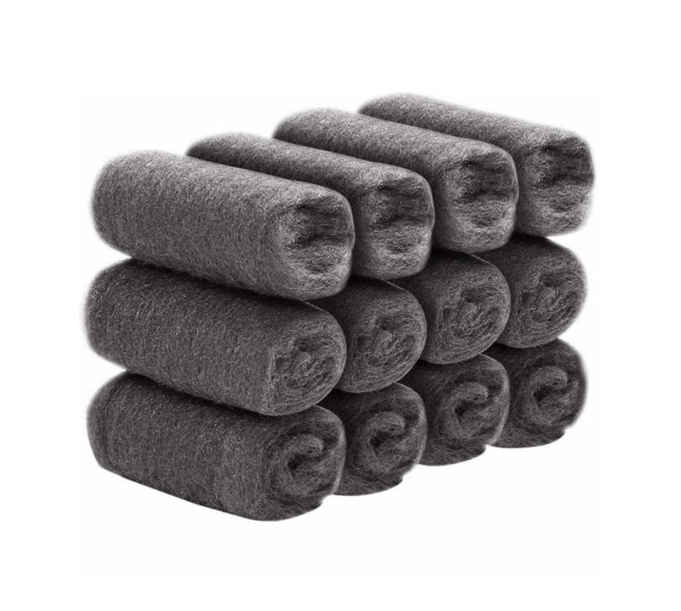 12 STEEL WOOL PADS